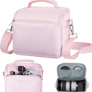 K&F Concept Camera Sling Bag Small Crossbody Camera Case DSLR/SLR/Cute Compact Shoulder Photography Bags for Photographers