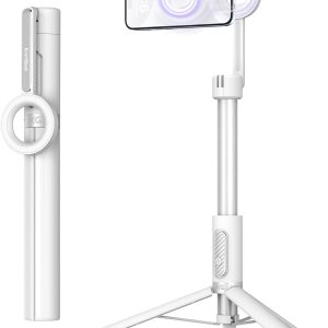 Magnetic Selfie Stick Tripod for iPhone, 64” Phone Tripod for Magsafe, Travel Tripod Stand with Remote for Cell Phone iPhone 16 Pro Max